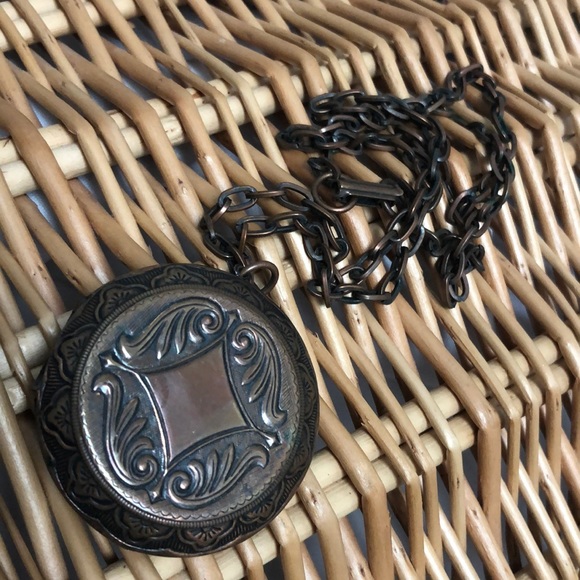 Other - Vintage Solid Copper Locket With Long 15” Chain